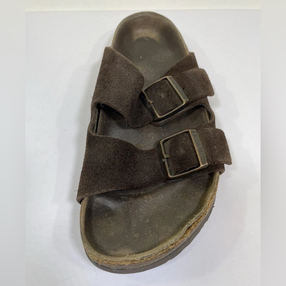 Birkenstock Arizona Brown Suede Double Strap Buckle Sandals Size 8 - Picture 5 of 5